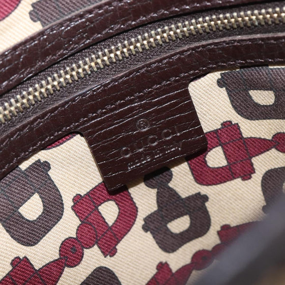GUCCI GG Canvas Web Sherry Line Shoulder Bag Beige Gold 144388 Auth 213011A