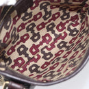 GUCCI GG Canvas Web Sherry Line Shoulder Bag Beige Gold 144388 Auth 213011A-20