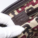 GUCCI GG Canvas Web Sherry Line Shoulder Bag Beige Gold 144388 Auth 213011A-25
