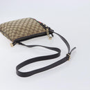 GUCCI GG Canvas Web Sherry Line Shoulder Bag Beige Gold 144388 Auth 213011A-7
