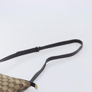 GUCCI GG Canvas Web Sherry Line Shoulder Bag Beige Gold 144388 Auth 213011A-8