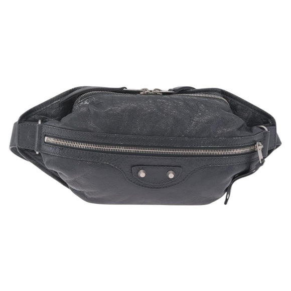 Balenciaga Body Bag Leather Gray 542013 Auth 213012A