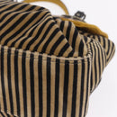 FENDI Chain Shoulder Bag Velvet Beige Auth 213013V-15