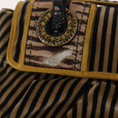 FENDI Chain Shoulder Bag Velvet Beige Auth 213013V-4