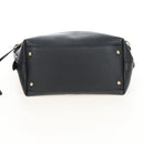 Salvatore Ferragamo Gancini Shoulder Bag Leather Black Gold Auth 213016M-11