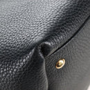 Salvatore Ferragamo Gancini Shoulder Bag Leather Black Gold Auth 213016M-14