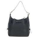 Salvatore Ferragamo Gancini Shoulder Bag Leather Black Gold Auth 213016M-3