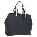 FENDI Zucca Canvas Hand Bag PVC Navy Silver 7VA271 Auth 213018V-1