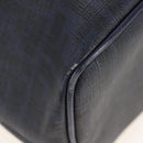 FENDI Zucca Canvas Hand Bag PVC Navy Silver 7VA271 Auth 213018V-11