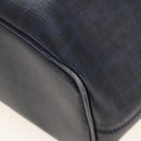 FENDI Zucca Canvas Hand Bag PVC Navy Silver 7VA271 Auth 213018V-12