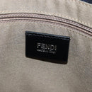 FENDI Zucca Canvas Hand Bag PVC Navy Silver 7VA271 Auth 213018V-16
