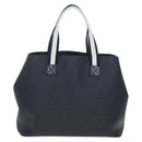 FENDI Zucca Canvas Hand Bag PVC Navy Silver 7VA271 Auth 213018V-2