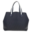 FENDI Zucca Canvas Hand Bag PVC Navy Silver 7VA271 Auth 213018V-3