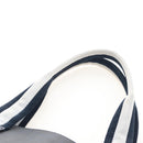 FENDI Zucca Canvas Hand Bag PVC Navy Silver 7VA271 Auth 213018V-8