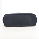 FENDI Zucca Canvas Hand Bag PVC Navy Silver 7VA271 Auth 213018V-9