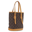 LOUIS VUITTON Monogram Bucket PM Shoulder Bag M42238 LV Auth 213022-1