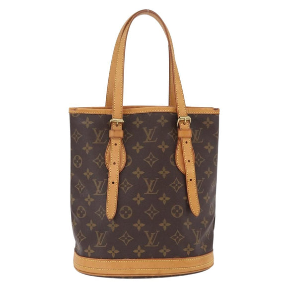 LOUIS VUITTON Monogram Bucket PM Shoulder Bag M42238 LV Auth 213022