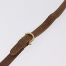 CELINE C Sulky Horse Carriage Shoulder Bag PVC Beige Gold Auth 213023-12