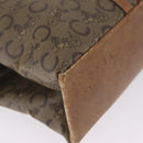 CELINE C Sulky Horse Carriage Shoulder Bag PVC Beige Gold Auth 213023-14