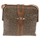 CELINE C Sulky Horse Carriage Shoulder Bag PVC Beige Gold Auth 213023-2