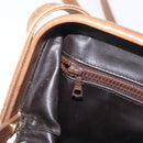 CELINE C Sulky Horse Carriage Shoulder Bag PVC Beige Gold Auth 213023-24