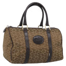 CELINE C Sulky Hand Bag Canvas Brown Gold Auth 213024-1