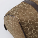 CELINE C Sulky Hand Bag Canvas Brown Gold Auth 213024-11