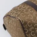 CELINE C Sulky Hand Bag Canvas Brown Gold Auth 213024-13