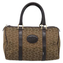 CELINE C Sulky Hand Bag Canvas Brown Gold Auth 213024-2
