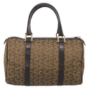 CELINE C Sulky Hand Bag Canvas Brown Gold Auth 213024-3