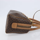 CELINE Macadam Canvas Shoulder Bag PVC Leather 3 Set Brown Auth 213027-13