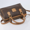 CELINE Macadam Canvas Shoulder Bag PVC Leather 3 Set Brown Auth 213027-14
