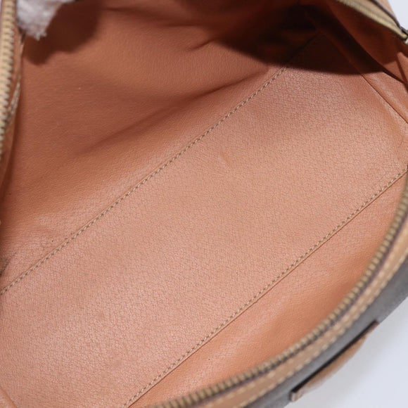 CELINE Macadam Canvas Shoulder Bag PVC Leather 3 Set Brown Auth 213027