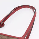 Coach Signature Tote Bag PVC Pac-Man Beige Silver Auth 213028M-8