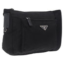 PRADA Shoulder Bag Nylon Black Silver Auth 213029-1