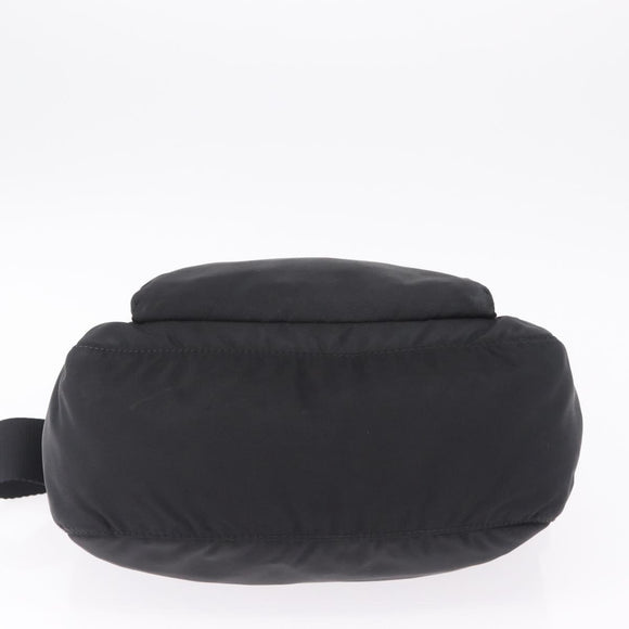 PRADA Shoulder Bag Nylon Black Silver Auth 213029