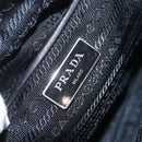 PRADA Shoulder Bag Nylon Black Silver Auth 213029-18