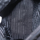 PRADA Shoulder Bag Nylon Black Silver Auth 213029-19
