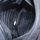 PRADA Shoulder Bag Nylon Black Silver Auth 213029-23