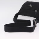 PRADA Shoulder Bag Nylon Black Silver Auth 213029-6