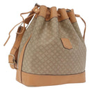 CELINE Macadam Canvas Shoulder Bag PVC Beige Gold Auth 213030-1