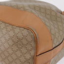 CELINE Macadam Canvas Shoulder Bag PVC Beige Gold Auth 213030-13