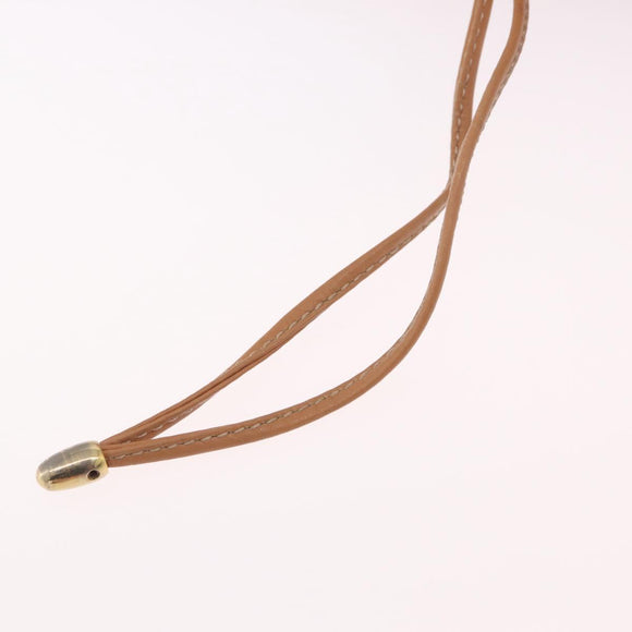 CELINE Macadam Canvas Shoulder Bag PVC Beige Gold Auth 213030