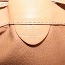 CELINE Macadam Canvas Shoulder Bag PVC Beige Gold Auth 213030-17