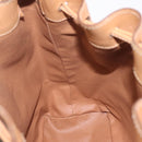CELINE Macadam Canvas Shoulder Bag PVC Beige Gold Auth 213030-19