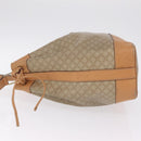 CELINE Macadam Canvas Shoulder Bag PVC Beige Gold Auth 213030-5