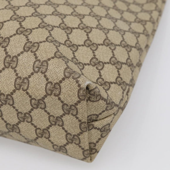 GUCCI GG Supreme Web Sherry Line Bag PVC Beige Gold 002 123 6487 Auth 213031A