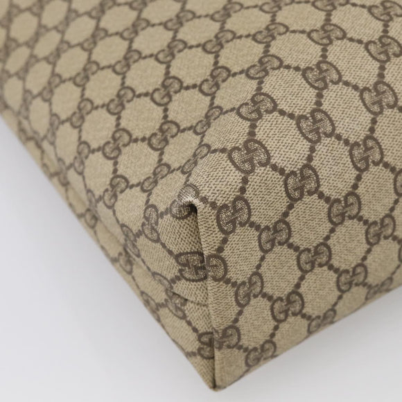GUCCI GG Supreme Web Sherry Line Bag PVC Beige Gold 002 123 6487 Auth 213031A