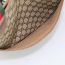 GUCCI GG Supreme Web Sherry Line Bag PVC Beige Gold 002 123 6487 Auth 213031A-19