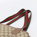 GUCCI GG Supreme Web Sherry Line Bag PVC Beige Gold 002 123 6487 Auth 213031A-8